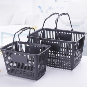 厂家现货批发塑料篮 超市购物手提篮 蔬菜水果定制购物篮贴牌定制